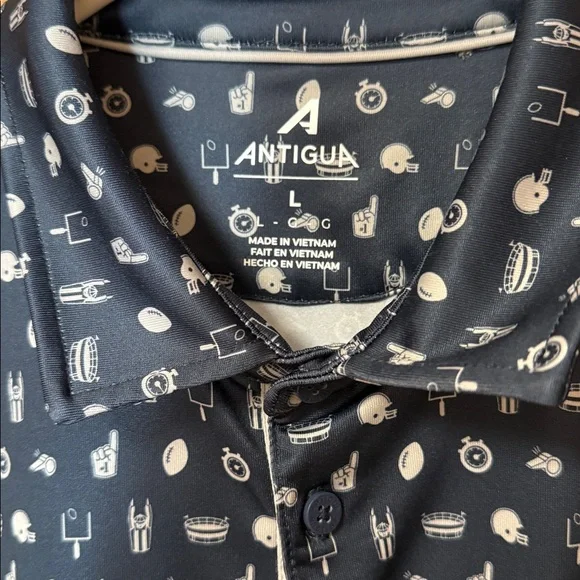 Antigua Navy Polo with Dallas Cowboys Pattern - Picture 2 of 3